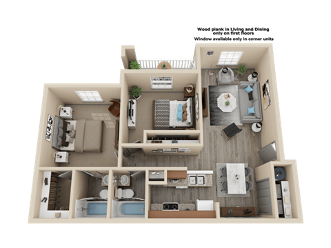 two bedroom apartment floor plans